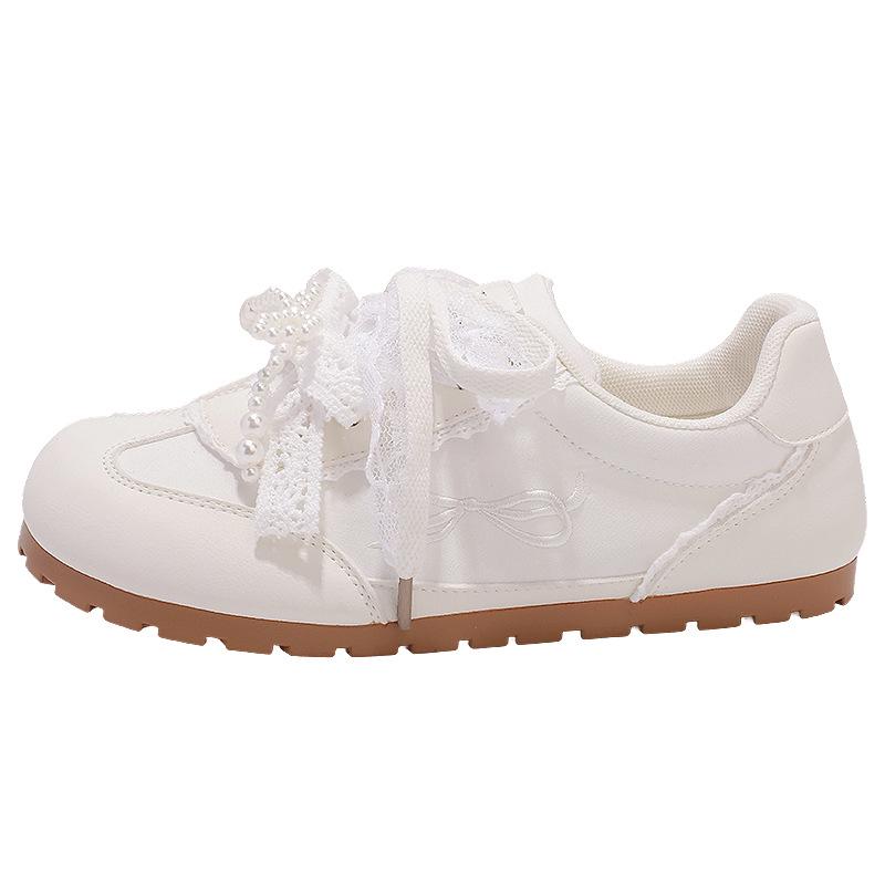Versatile Preppy Lace Skirt & German Style Training Shoes BEB3529