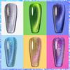 Biutee Eye Gel Color Gel Magnetic Gel Gel Nail Set 6 8ml with Fine Magnetic Gel Cat's Light-Changing (2 Types, Colors, Total) UV/LED Compatible,