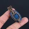 Natural Tree of Life Blue Fire Labradorite Gemstone Pendant | Oxidized Copper Wire Wrapped | Necklace Pendant | Copper Jewelry For Her/him