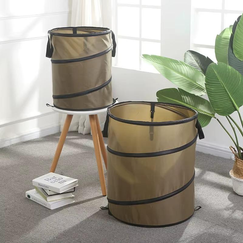 Picnic portable outdoor waterproof foldable trash can with clip, travel camp ash box trash can, trash can waste container