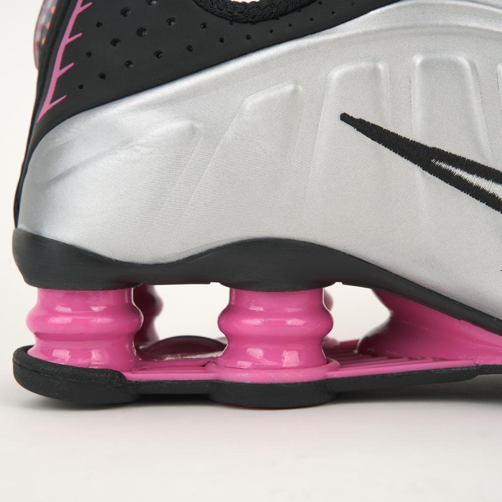 Nike Shox R4 Black Metallic Silver Pinksicle Women Sneakers AR3565-012