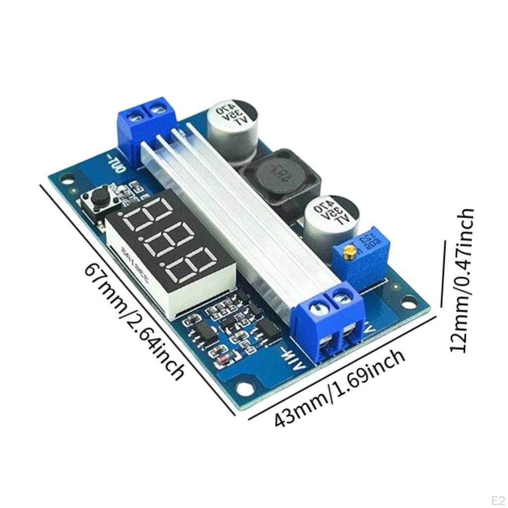 Adjustable Boost Module Regulator with Digital Display Meter Sturdy 100W Step Up Booster Converter