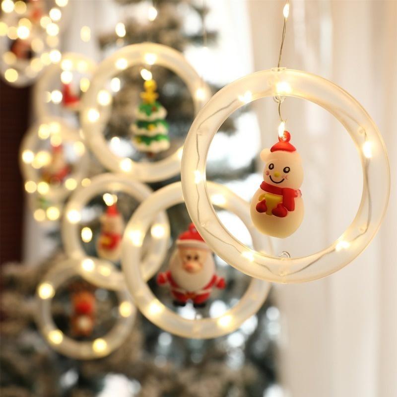 Christmas Decoration Lanterns Christmas Pine Needles Accessories Ring Lights Usb Christmas Lights String Dolls Ball Lights