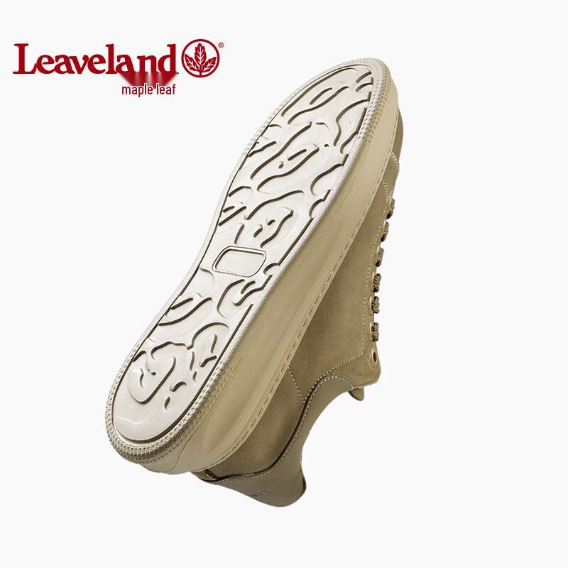 Fengye Men's Leather Casual Platform Sneakers