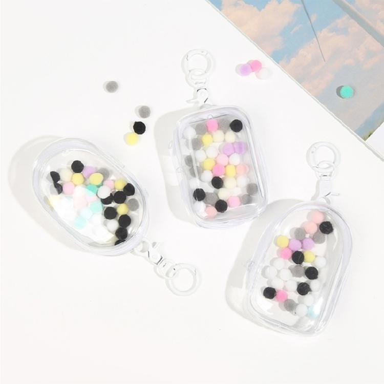 Clear PVC Miniature Doll Storage Bag Transparent Figure Display Bag with Keyring For Travel And Shopping Trips