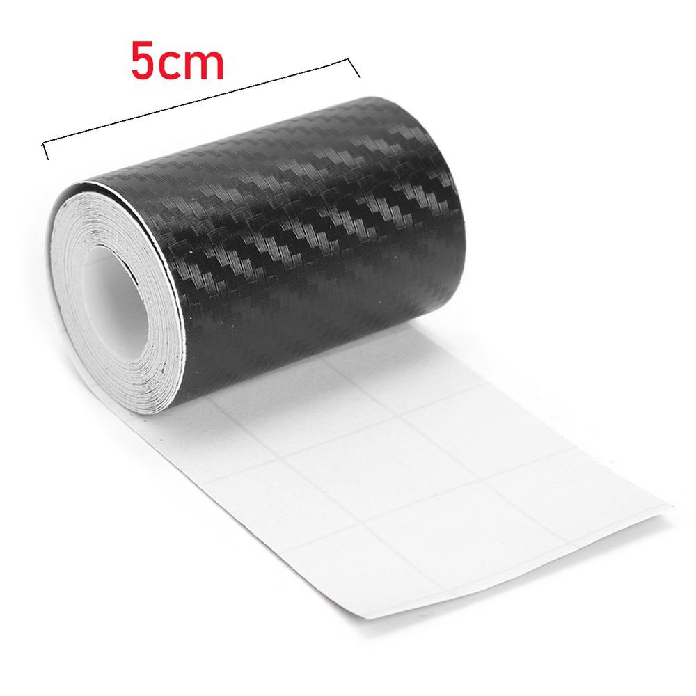 5D Carbon Fiber Car Sticker DIY Paste Protector Strip Auto Door Sill Side Mirror Anti Scratch Tape Waterproof Protect Film
