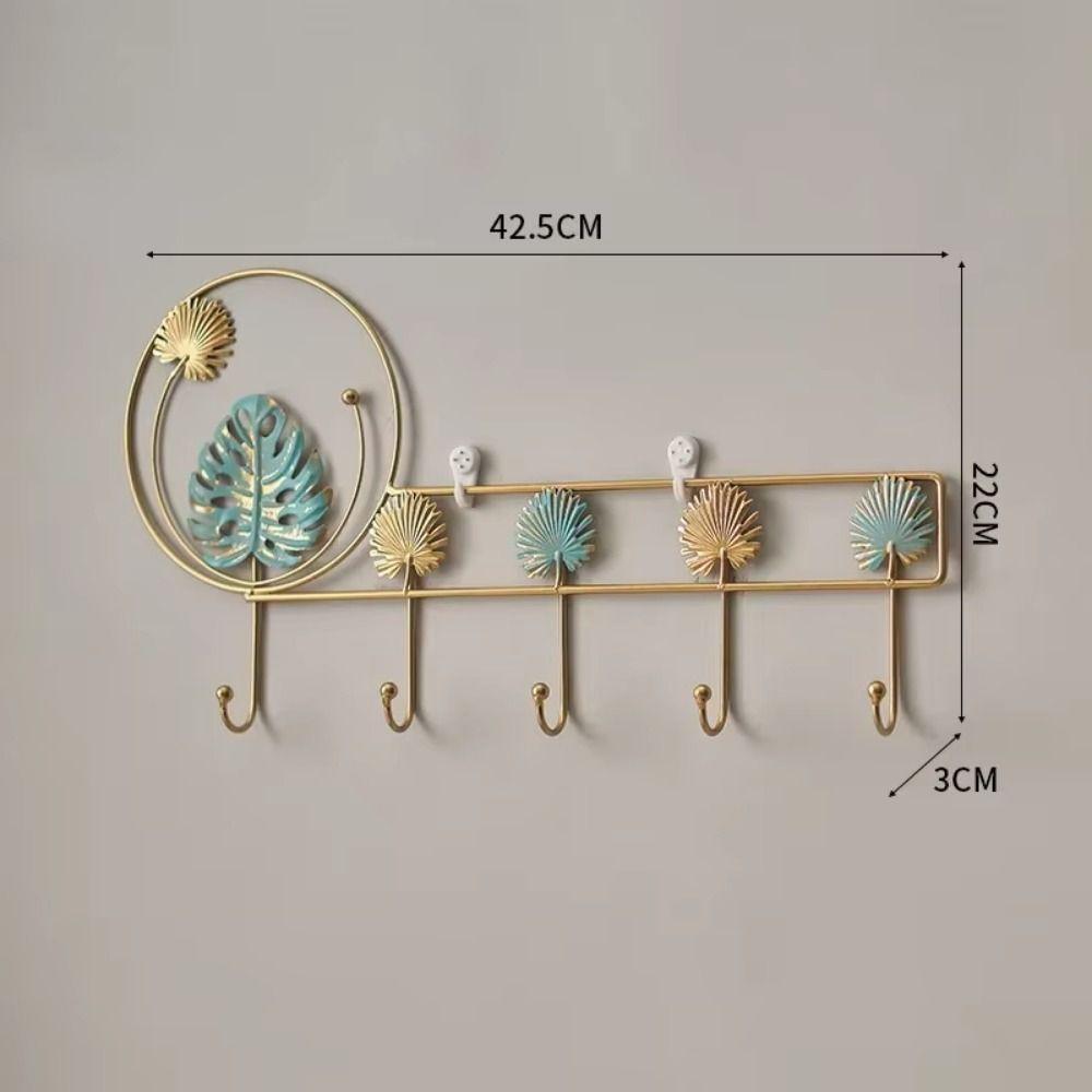 Handmade Hanging Key Holder INS Iron Art Coat Hanger Metal Storage Rack  Room Decorative