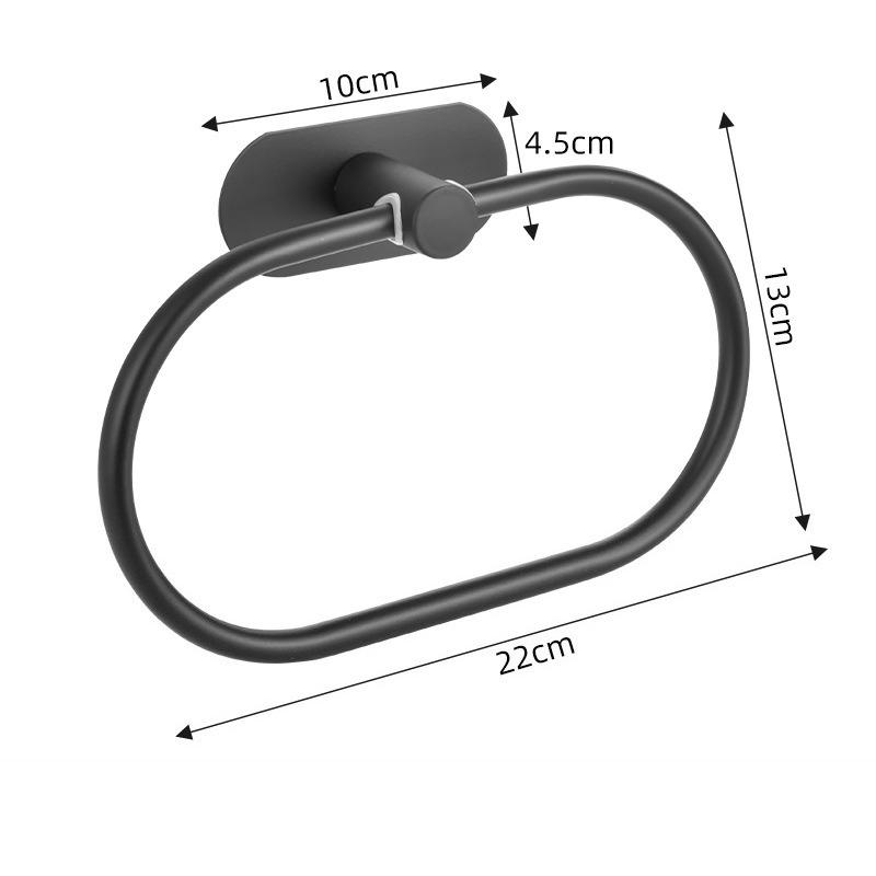 Adhesive Towel Rack for Bathroom Wall,Towel Holder,Stainless Steel Hand Towel Ring,Rack for Towel,Hook,Tissue Holder,Toilet Rack чёрный