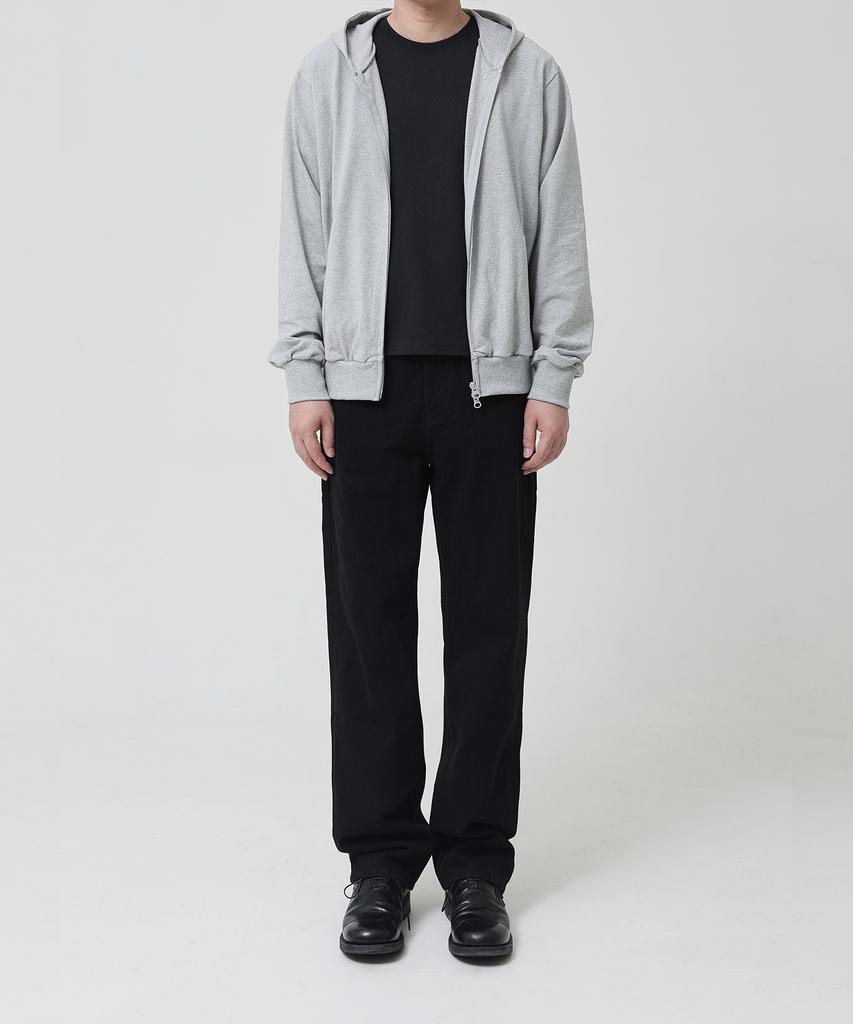Ox Studios Lightweight Zip-Up Hoodie (Melange Grey)