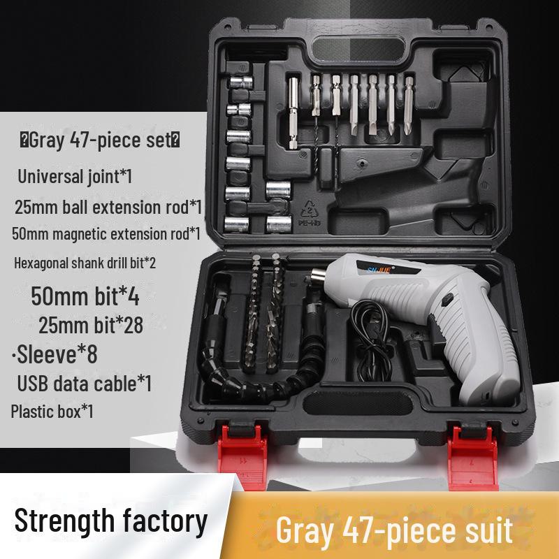 

Набор из 47 многофункциональных аккумуляторных электрических отверток и ручных дрелей upgraded 47-piece, rotating handle