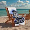 Ultra-weiches Strandtuch mit Rennsport-Thema, ideal für Pool - Camping, Tauchen - Perfekter Reisebegleiter, Lebendiges Strandtuch.