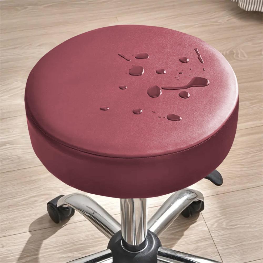 PU Leather Rotating Chair Slipcover Waterproof Bar Stool Chair Cover  for Restaurant Hotel