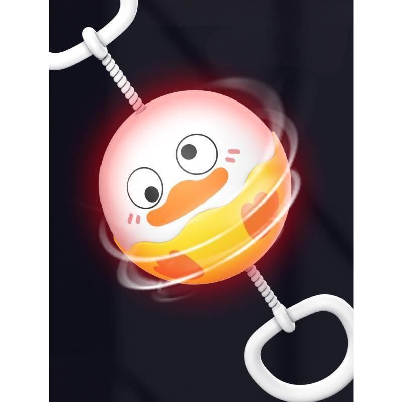 New Cute Whistle Ball Colorful Light Up Spinning Toy For Kids Eye Coordination Fun