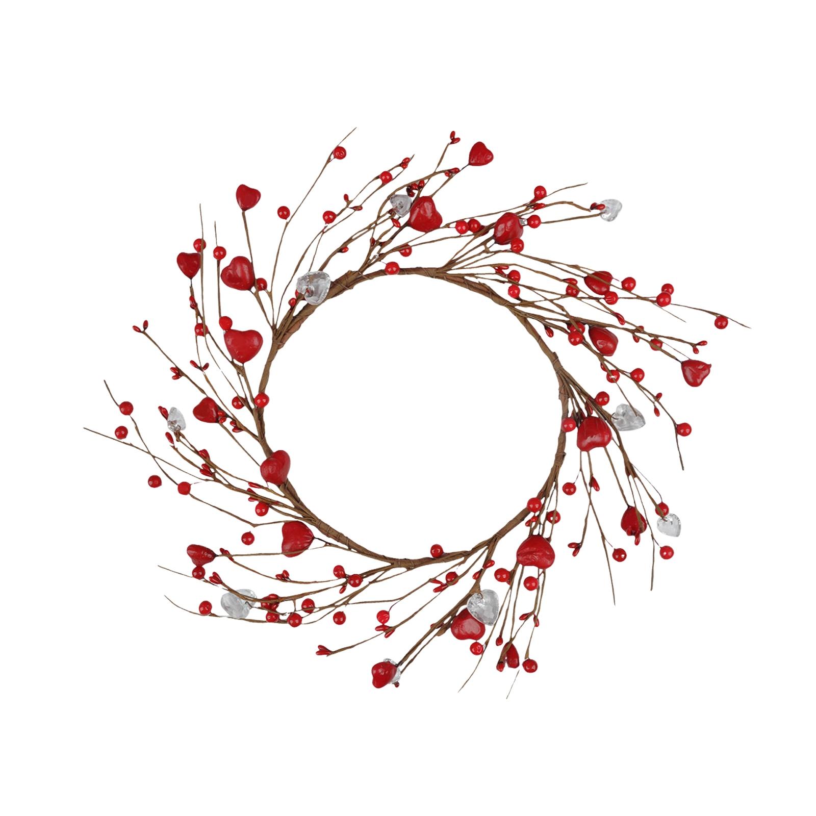 

Decorate The Living Room And Bedroom With A Heart,Shaped Rose Wreath For Valentine S Day One Size
