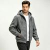 Unisex Plus Size Bluza z kapturem zapinana na zamek Gruba kurtka-bluza na jesień zimę