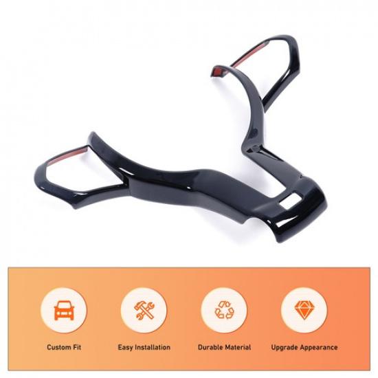 ABS Matt Black Steering Wheel Button Trim Frame For BMW M3 M4 M5 X5 X6 X3