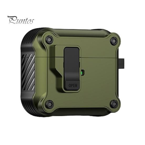 

Защитный чехол для наушников, надежные замки, полная защита с подвесной пряжкой, чехлы для наушников AirPods Pro 2nd 1 зелёный