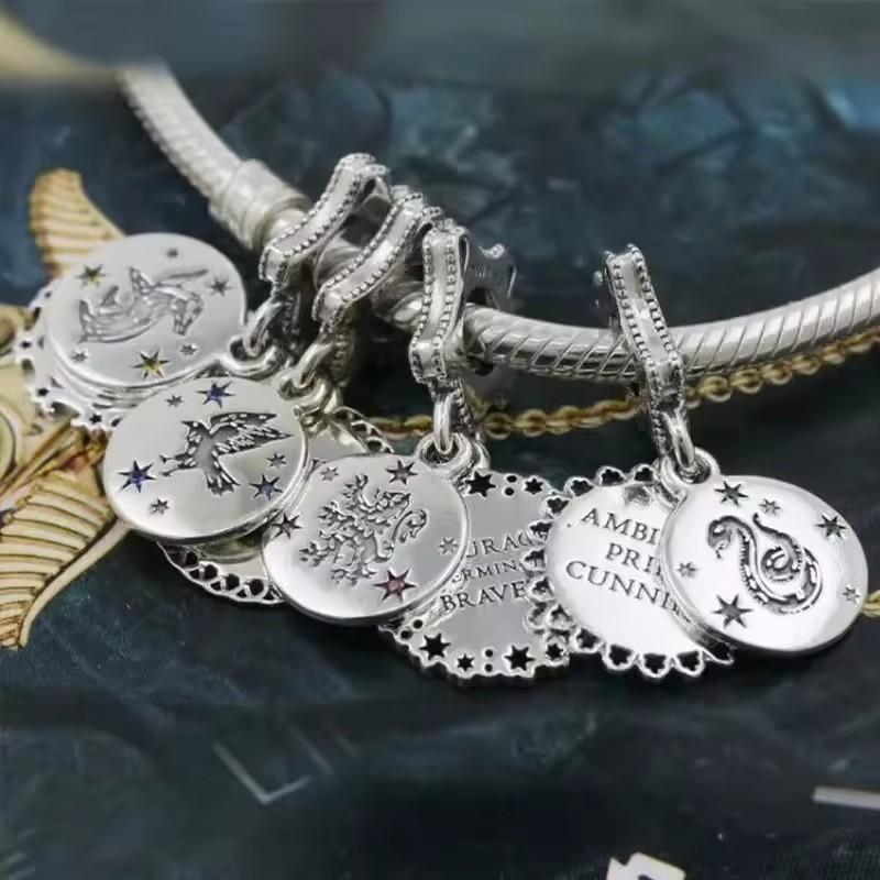  925 Silver Charms Beads For Harry Potter Bracelets Women DIY Jewelry Gifts 3mm Pendant
