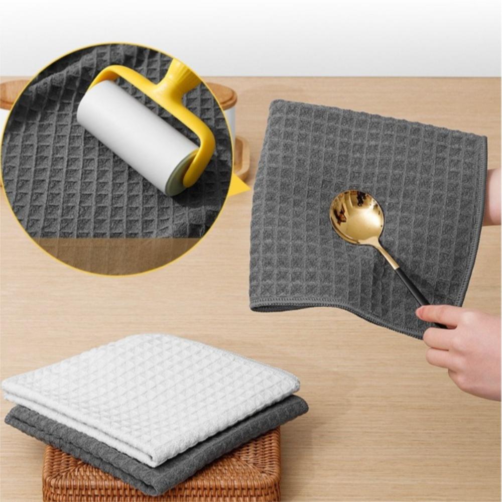 Creative Super Absorbent Barista Bar Towel Square Soft Kitchen Cleaning Cloth No Lint Dish Drying Towels Kitchen Home