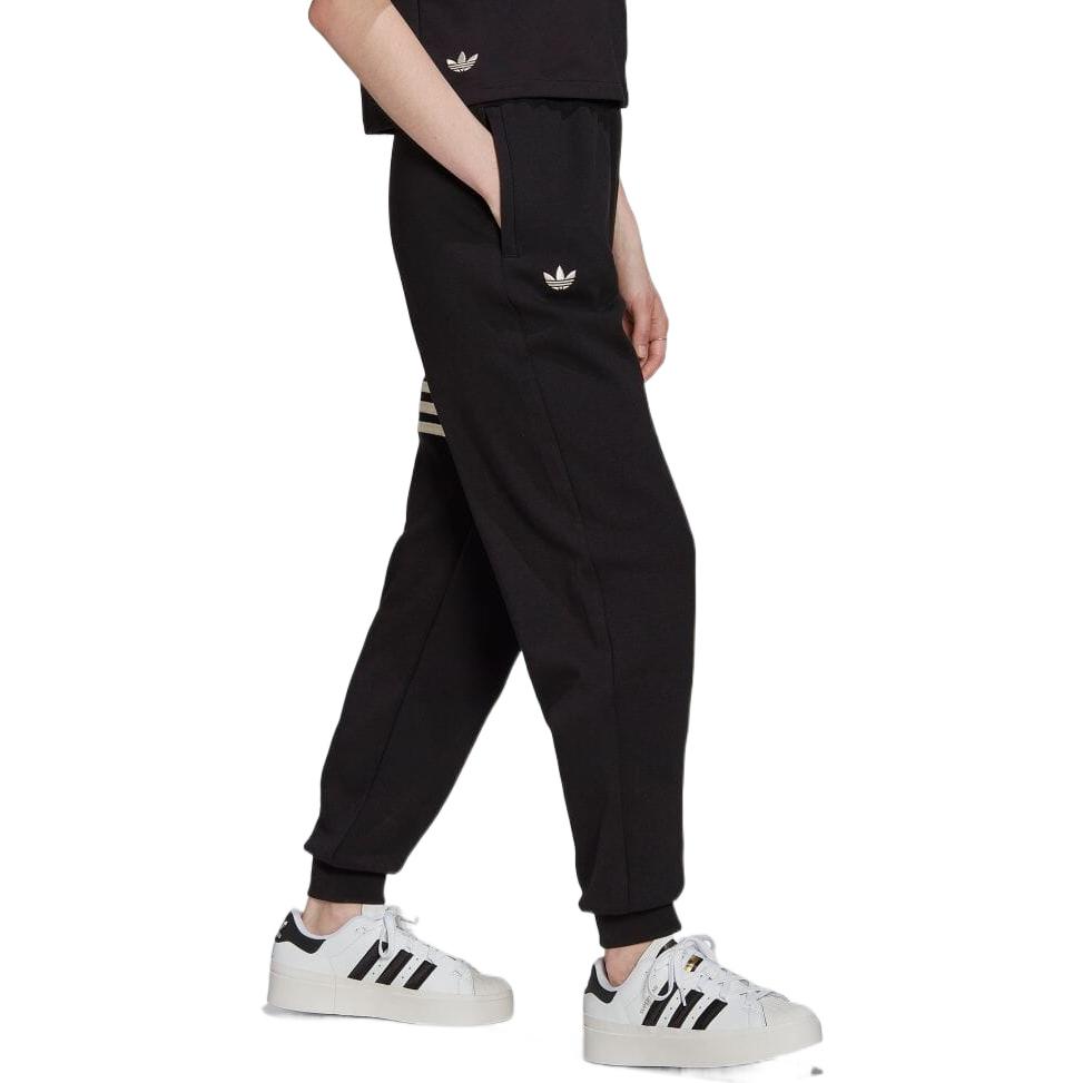adidas Striped Straight-Leg Track Pants Women Bottoms Black HM1765