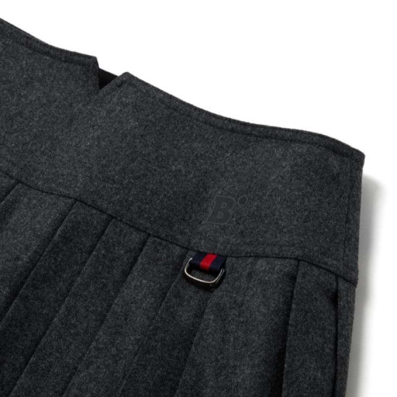 Blu Dot Wool Pleated Skirt Gy