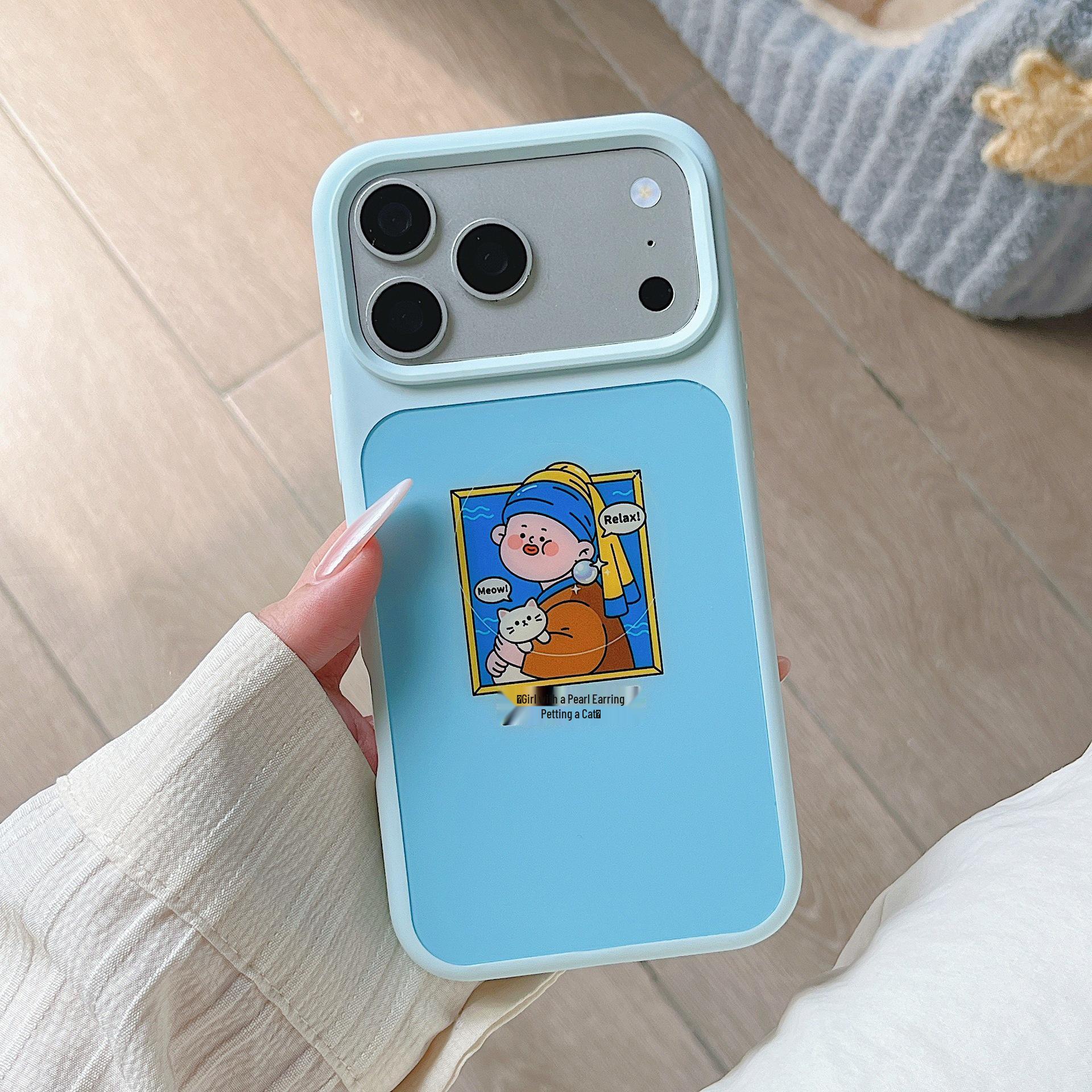 

Parody Famous Painting Silicone Case for iPhone 17 Pro Max - Soft, Magnetic, Full Coverage 17 Pro