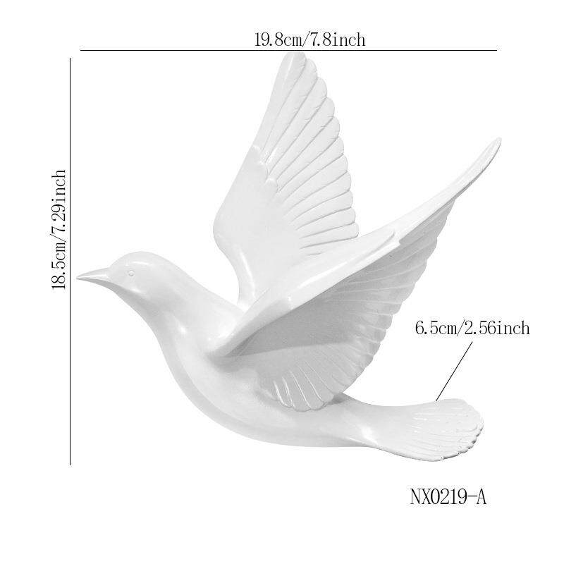 Europäischer dreidimensionaler Vogel-Wandschmuck Schwalbe Wandbehang Abstrakte Tierornamente Heimwanddekoration