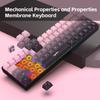 68 Key Gradient Wired Film Keyboard 25 Key Conflict Free Dual Color Injection Molded Keycaps RGB Backlight