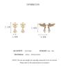 Light Luxury Zircon Stud Earrings Women's Fashion Flower Leaf Earrings Elegant Imitation Pearl Ear Stud Party Wedding Jewelry