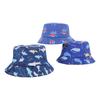 1 Piece Cotton Breathable Kids Fisherman Hat 0-4 Years Cartoon Printing Whale Baby Bucket Hat Infant Toddle Sun Hat