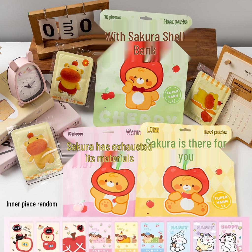 Large Self-Heating Warm Patch for Girls - Cute Cartoon Design for Belly Warmth and Cold Protection