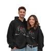 Couple's geometric print hoodies are loose for both men and women