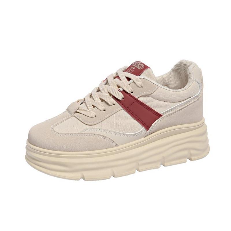 Fashion Shoes for Women Autumn Trend New Woman Flats Shoes Chunky Lace-up Soft-sole Casual Sneakers Female Vulcanized Shoe Walking Shoe