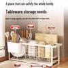 Multi-functional White Dish Drying Rack with Utensil Holders