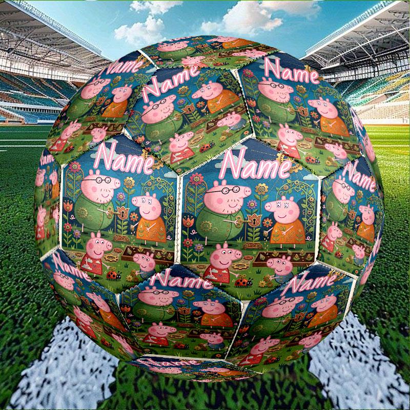 Custom Name Personalized Peppa Pig Print Size 5 Soccer Ball Training & Match Football, for Team, Kicking, Gift for Football Enthusiasts