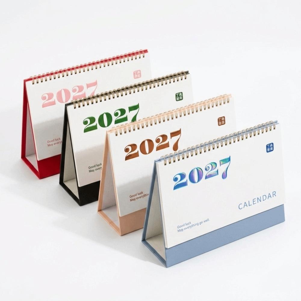 Minimalist Desktop Calendar 2027 Self-Discipline Tracker New Desk Calendar  Workspace