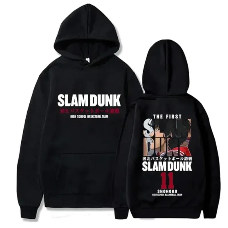 Anime Slam Dunk Hoodies Casual Com Capuz Streetwear Hip Hop Moletons Sakuragi Hanamichi Print Tops Plussize
