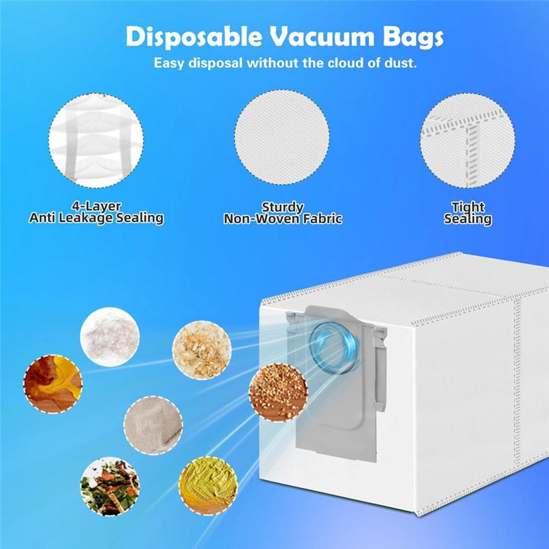 Accessories Part For Roborock Saros 10R Robot Vacuum, Main Brush, HEPA Filters, Side Brushes,Mop Cloth Pads,Dust Bags