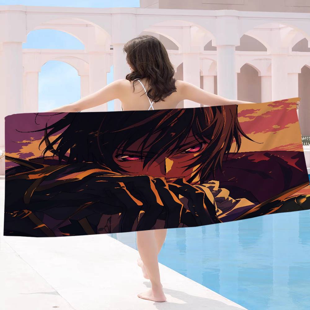 C-Code-Geass L-Lelouch Microfiber Beach Towel Absorbent Quick Dry Soft Yoga Swimming Resort Mountain Climbing Towel