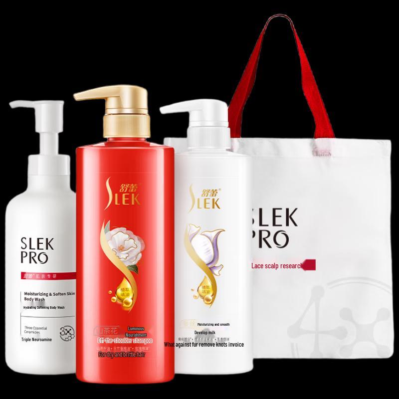 Sulei Camellia Anti-Dandruff Shampoo, Silk Conditioner & Shower Gel Set
