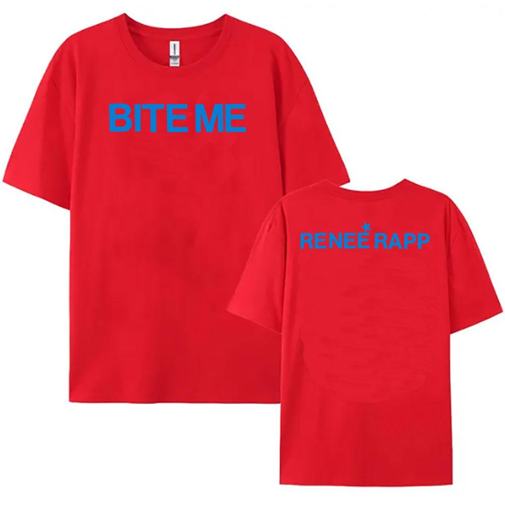 

Reneé Rapp Bite Me Tshirt Short Sleeve Cotton Oneck Tshirts for Female Summer Casual 2025 NEW Album T Shirt Graphic Clothing S