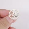 My Shape Tree of Life Cuff Links for Men Wedding Banquet Groom Business Suit Shirt Round Men's Cufflinks Stainless Steel Jewelry