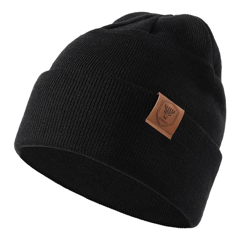 Unisex Winter Knit Beanie Hat Cycling Outdoor Warm Ear Protection Solid Color Acrylic Cap One Size 70g