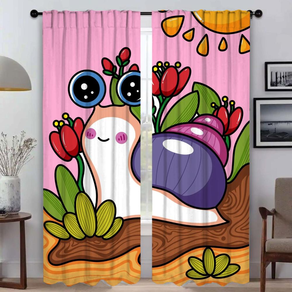 Nice Picture Curtains Child Room Partition Shades Tulle for Bedroom Blackout Curtain Halloween Decoration Home Interior Curtains
