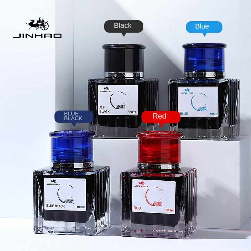 JINHAO 30/50/100ml Non-carbon Fountain Pen Ink Cartridge Refill Glass Bottled Ink Fountain Pen Office School Supplies Stationery
