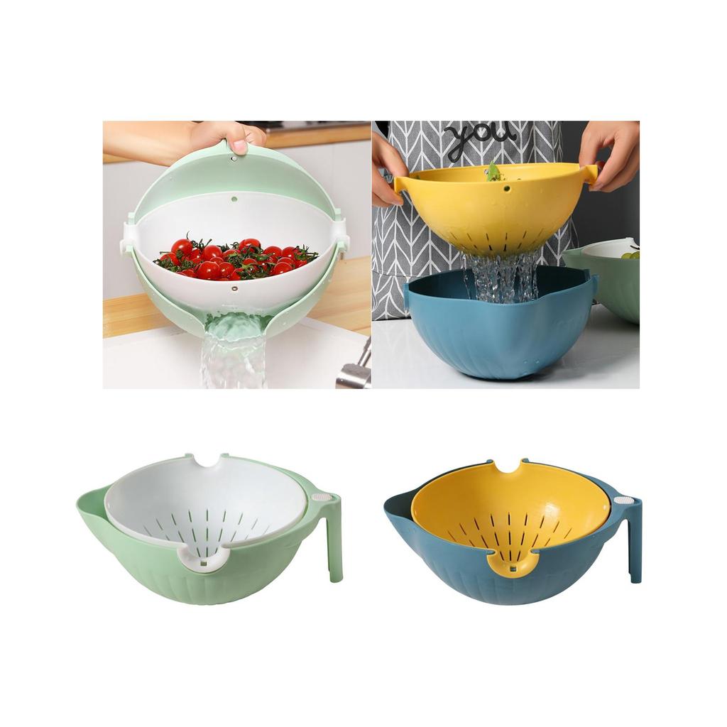 Layer Kitchen Colander Bowl for Efficient Food Straining and Cleaning
