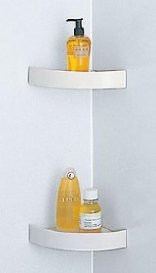 

LIXIL INAX Corner Shelf for System (2 Tiers) Baths, White, NT-180A-W1