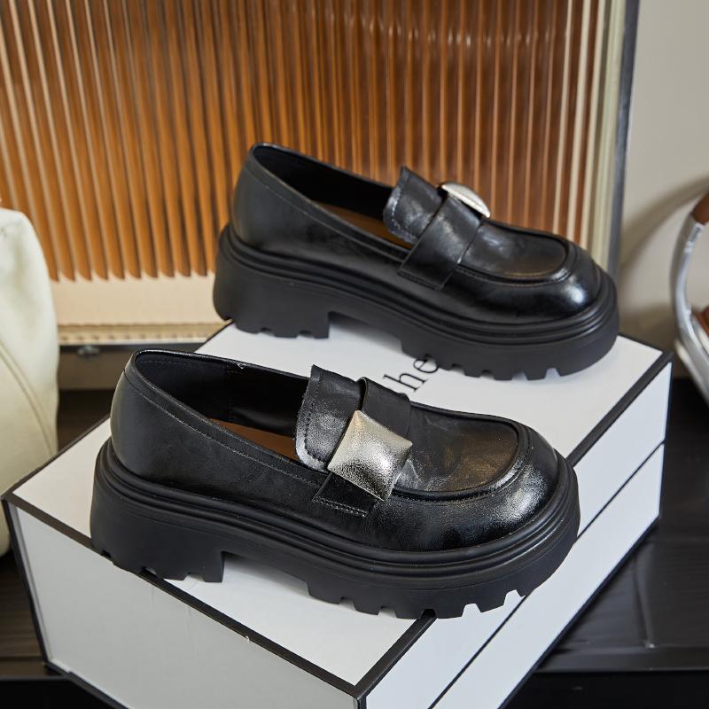 Fashion AIYUQI Women's Loafers Platform 2025 New Spring Female Shoes Commuting British Style Women Genuine Leather Shoes