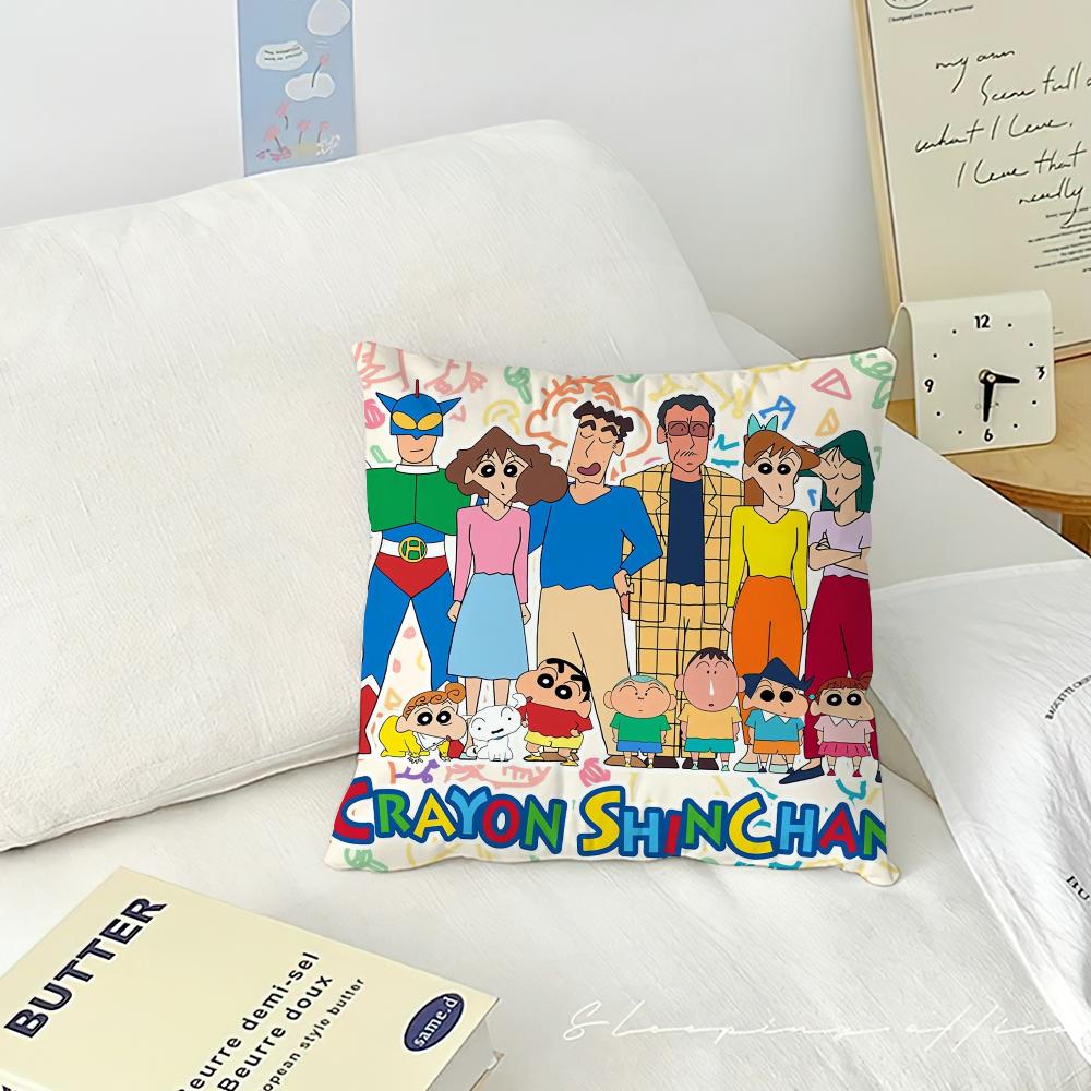 Anime C-Crayon-Shin-chan Cute cushion cover Living Room Headboard Bedroom Office Cushion Cushion Sofa Nap Time Pillow Case