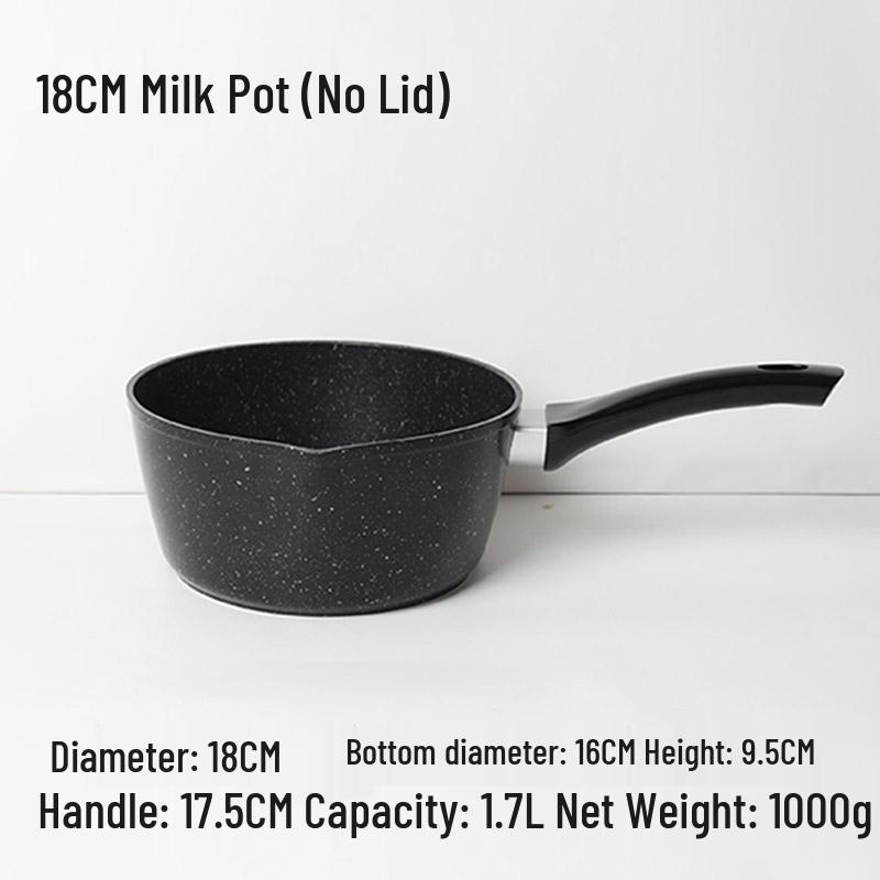 Non-Stick Maifan Stone Milk Pan with Handle - Small Soup & Noodle Pot for Induction Cookers